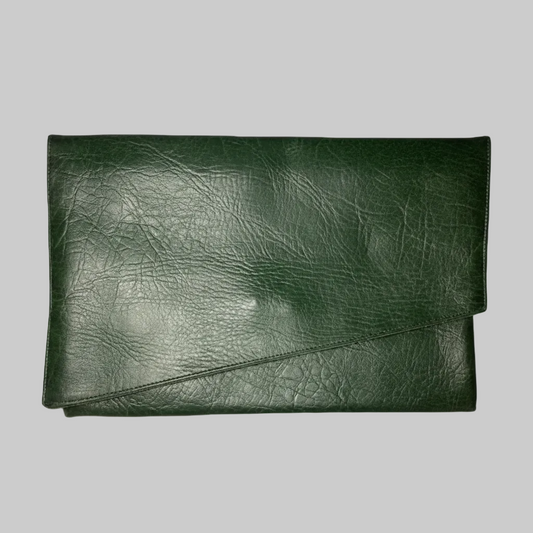 Envelope Clutch Dark Green Faux Leather